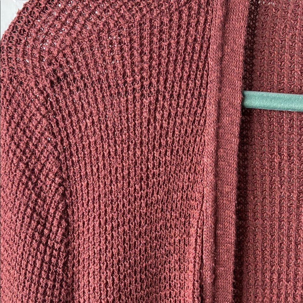 Express Open-Front Waffle Cardigan - Mauve Rose sz M - Picture 5 of 6